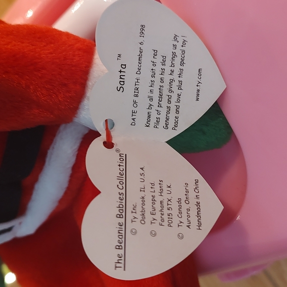 Ty | Toys | Ty 998 Santa Beanie Baby | Poshmark